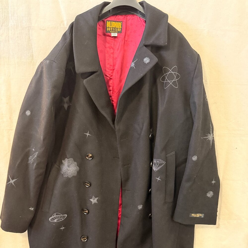 Billionaire Boys Club Embroidered Black Coat • Space/Star Details • XXXL